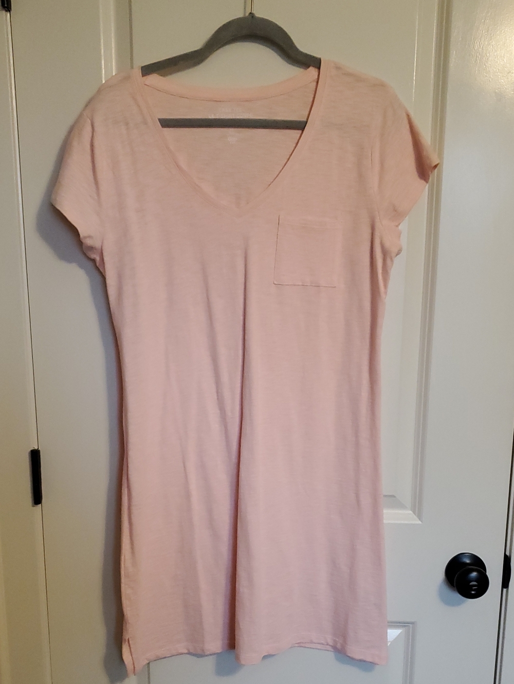 🟠 GAP Women's Peach V-Neck Tshirt Dress NWOT